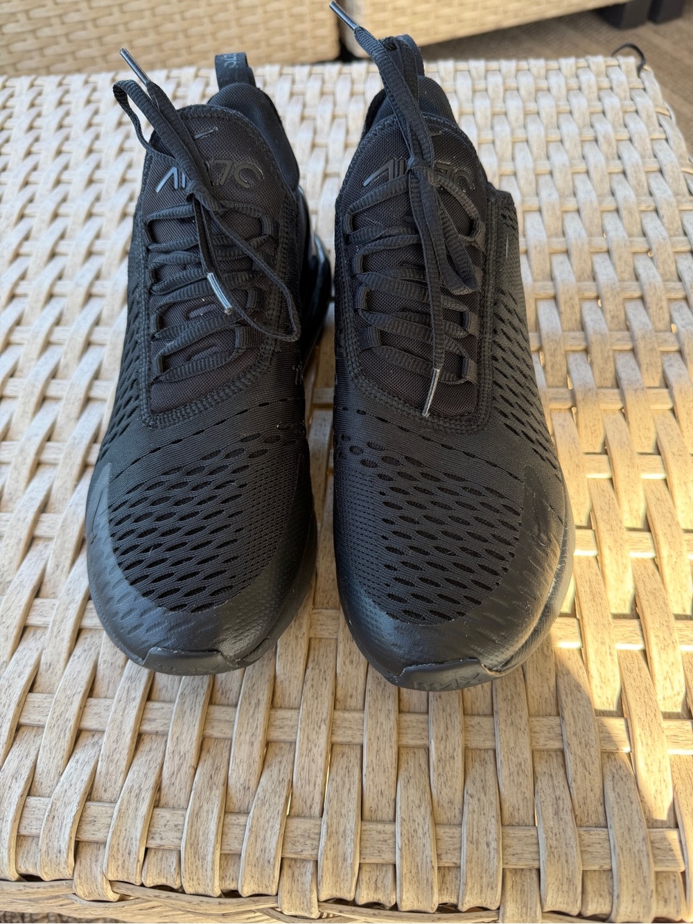 Nike Black Sneakers with Teal Stripe Accent